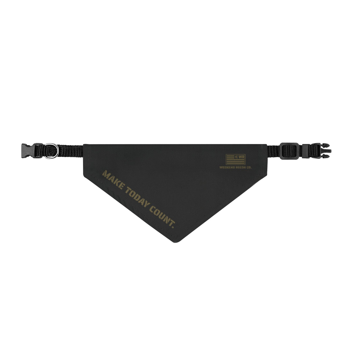 Make Today Count Dog Bandana Collar Black