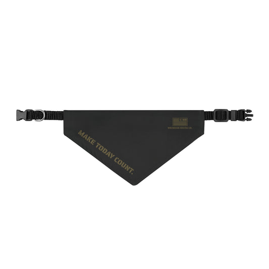 Make Today Count Dog Bandana Collar Black