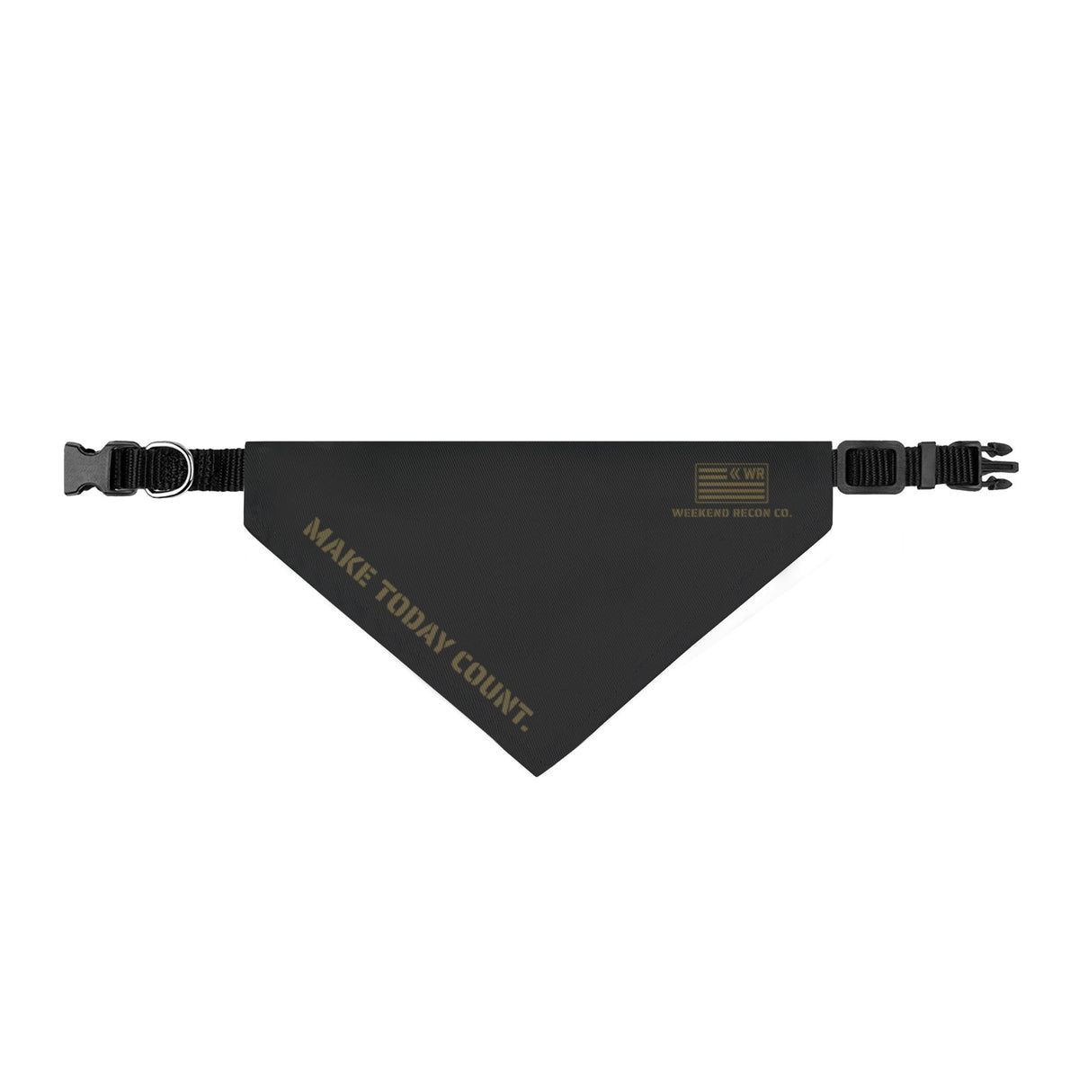 Make Today Count Dog Bandana Collar Black