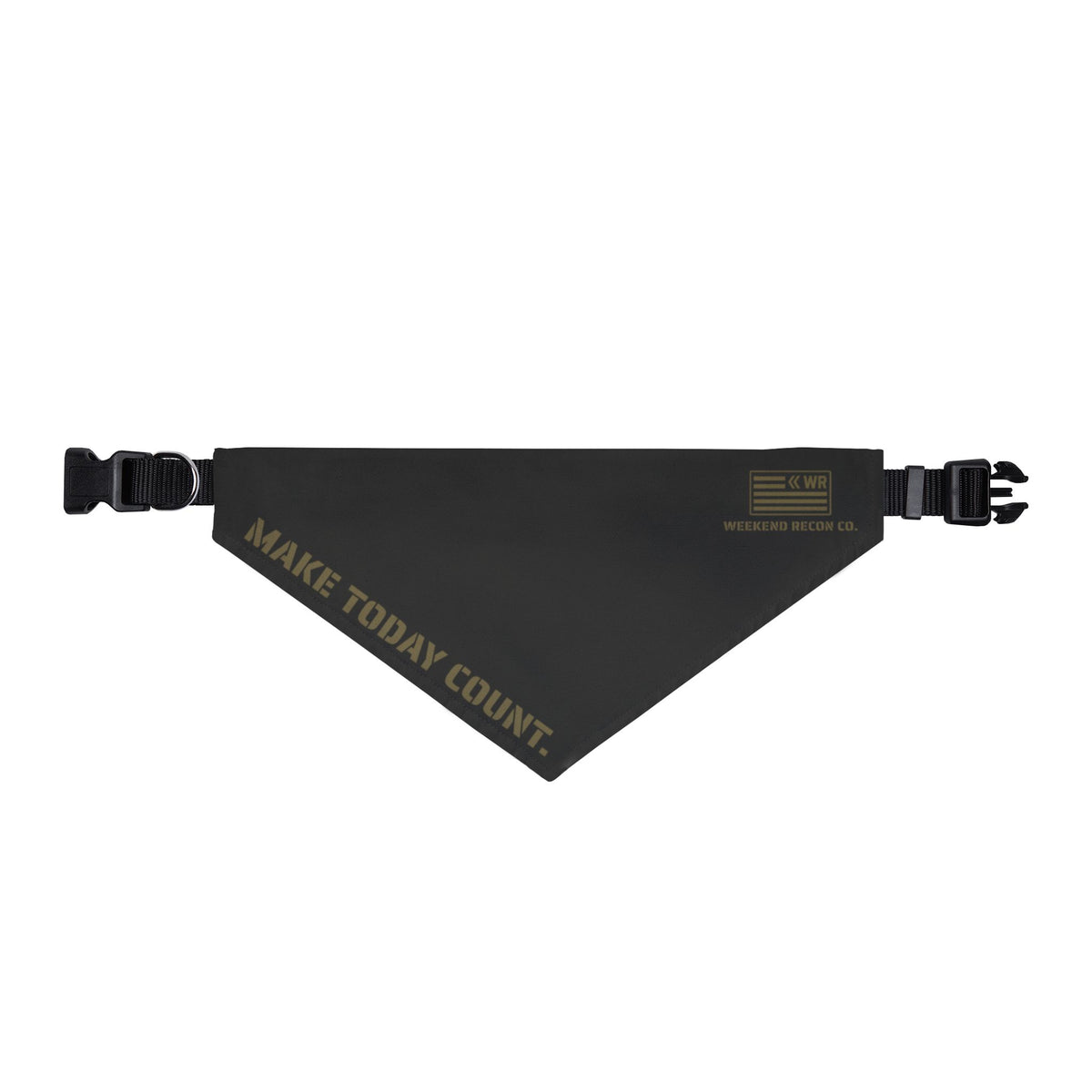 Make Today Count Dog Bandana Collar Black